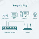 TP-LINK Switch LS1005 v1 5 Port 10/100Mbps (LS1005) (TPLS1005)