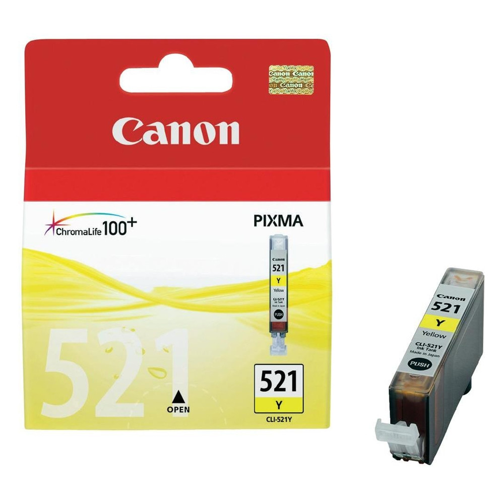 Canon Μελάνι Inkjet CLI-521Y Yellow (2936B001) (CANCLI-521Y)