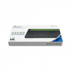 MediaRange Rechargeable Wireless Multi Device Bluetooth Keyboard with 78 keys, touchpad & Tablet slot (Black) (MROS131-GR)