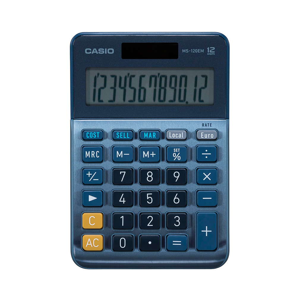 CASIO MS-120EM 12-DIGIT CALCULATOR (MS-120EM) (CASMS120EM)