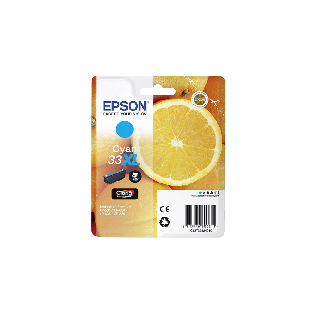 Epson Μελάνι Inkjet Series 33 Cyan XL (C13T33624012) (EPST336240)