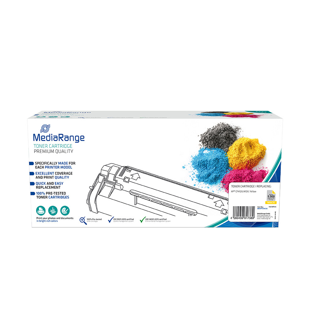 Toner MEDIARANGE Συμβατό για Εκτυπωτές HP (Yellow) (CF412X/410X) (MRHPTCF412X)