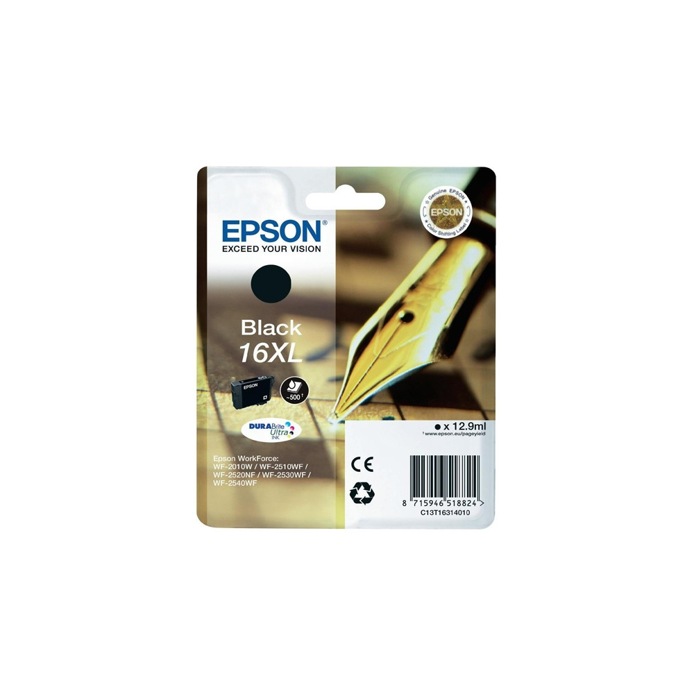 Epson Μελάνι Inkjet No.16 XL Black (C13T16314012) (EPST163140)