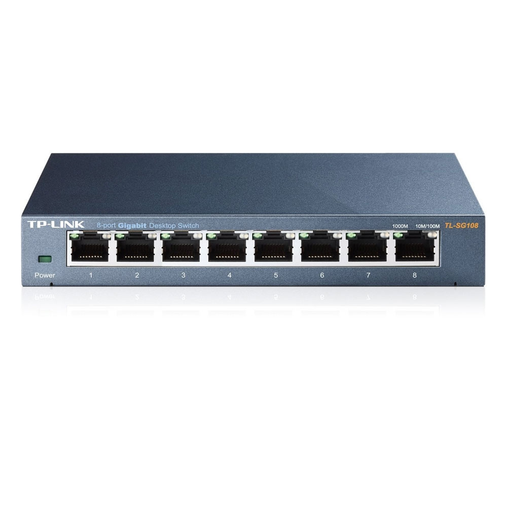 TP-LINK Switch V2 10/100/1000 Mbps 8 Ports (TL-SG108) (TPTL-SG108)