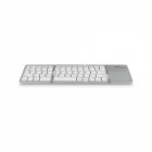 MediaRange Fordable and Rechargeable Bluetooth keyboard 64 keys with touchpad Silver (MROS133-GR)