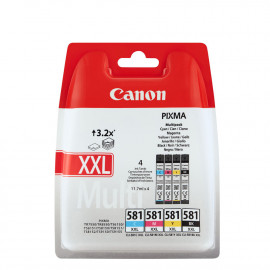 Canon Μελάνι Inkjet CLI-581XXLMPK BK/C/M/Y (1998C005) (CANCLI-581XXLMPK)