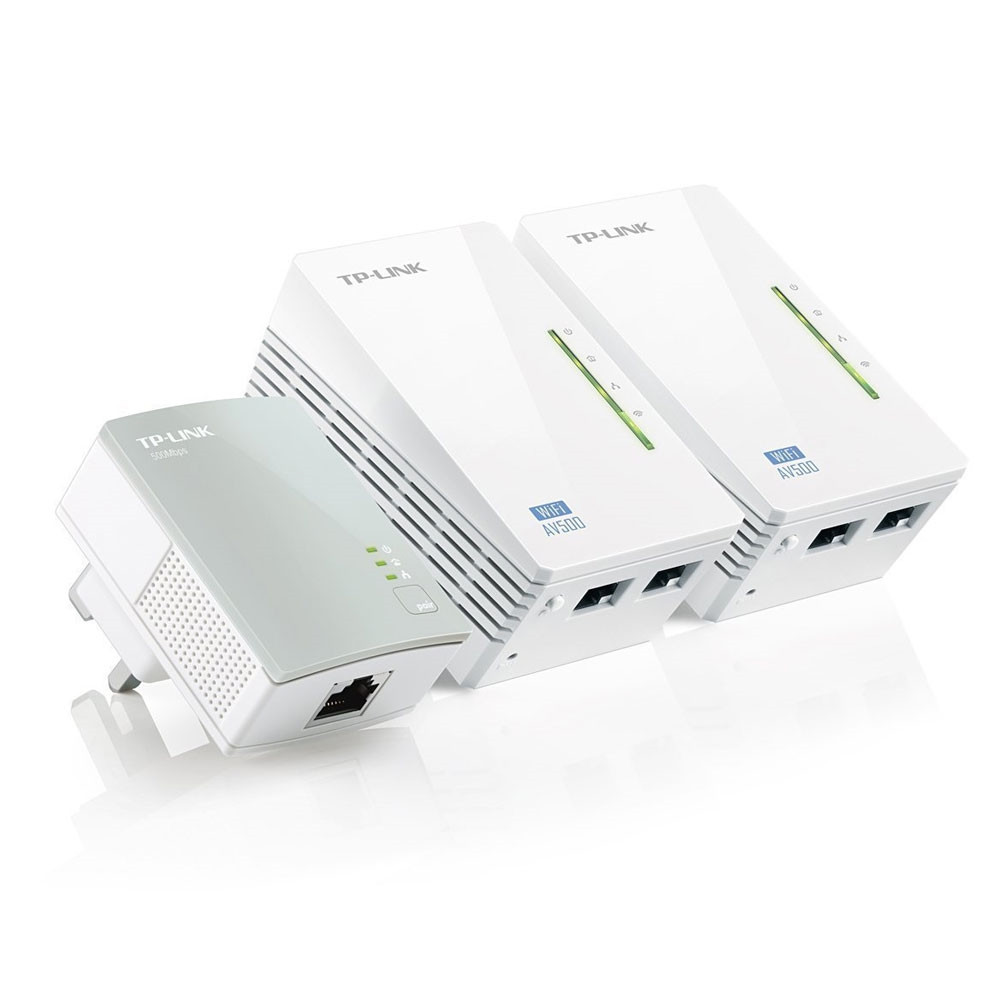 TP-LINK PowerLine WPA4220T AV500 Wireless 3-Pack Starter Kit (TL-WPA4220 TKIT) (TPTL-WPA4220TKIT)