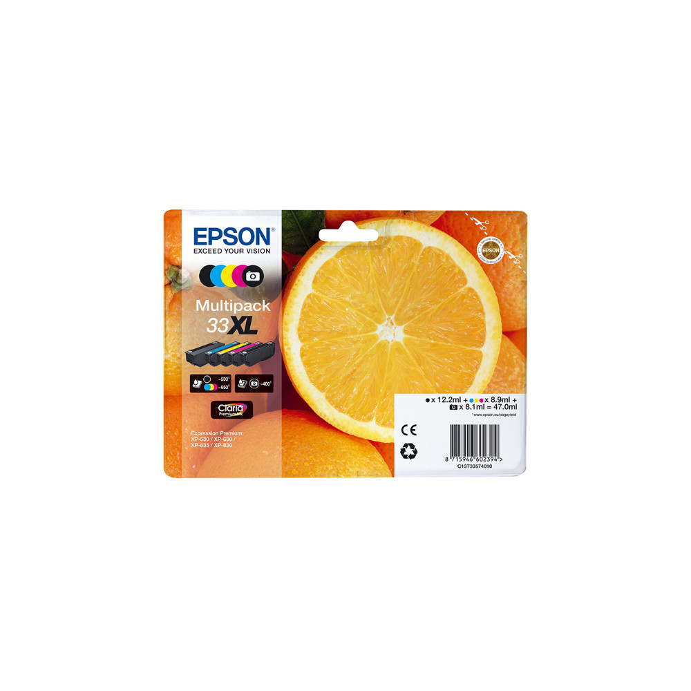 Epson Μελάνι Inkjet Series 33 Multipack XL (C13T33574010) (EPST335740)