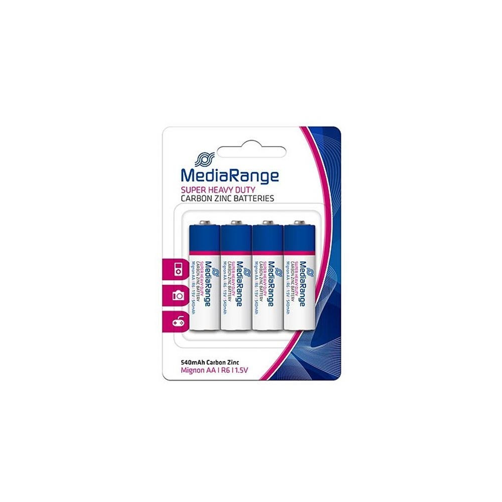 Super Heavy Duty Battery MediaRange AA 1.5V (LR6) (4 Pack) (MRBAT144)