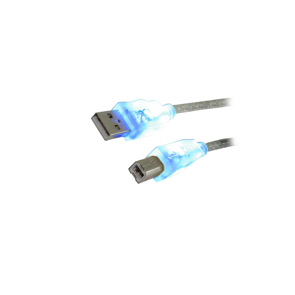 Καλώδιο MediaRange USB 2.0 AM/BM 1.8M with Blue LEDs (MRCS109)