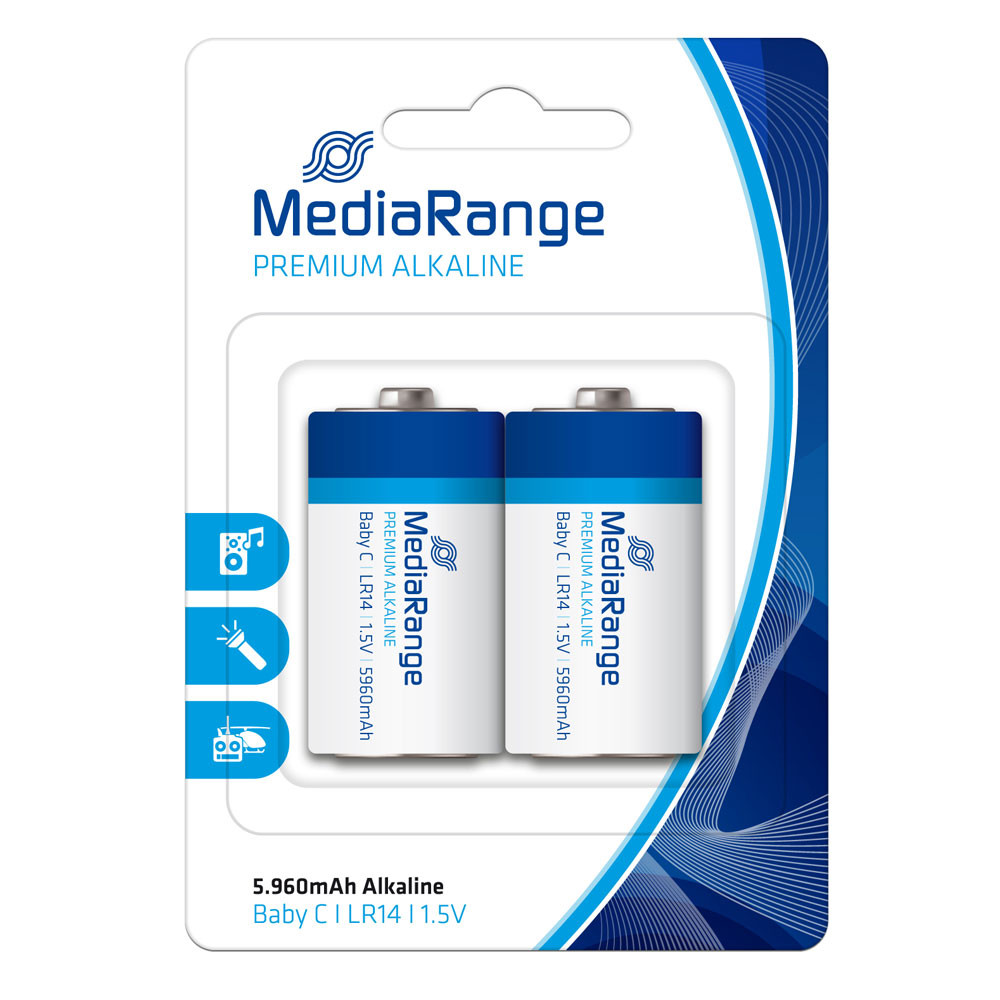 Αλκαλική Μπαταρία MediaRange Premium C 1.5V (LR14) (2 Pack) (MRBAT108)