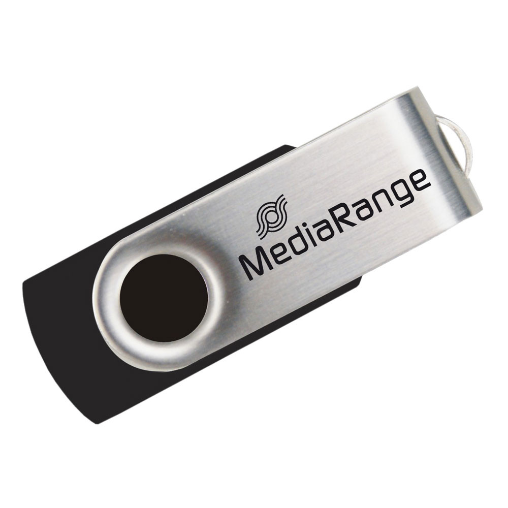 MediaRange USB 2.0 Flash Drive 8GB (Black/Silver) (MR908)