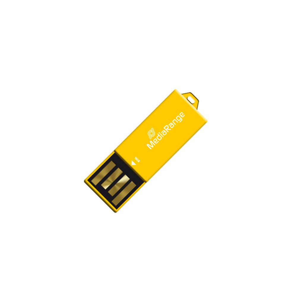 MediaRange USB 2.0 Nano Flash Drive Paper-clip stick 16GB (Yellow) (MR976)