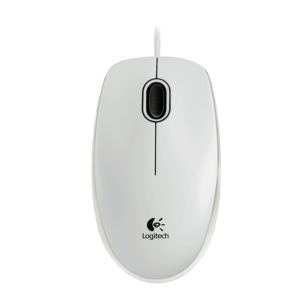 Logitech B100 Optical Mouse (White) (910-003360)