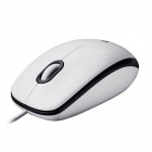 Logitech M100 Optical Mouse (White, Wired) (910-005004) (LOGM100WH)